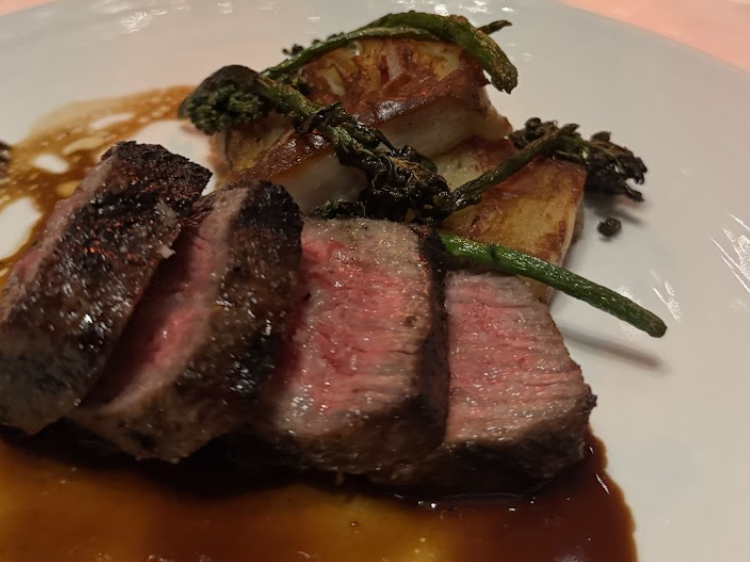 Spago signature dishes Wolfgang Puck Signature Chocolate Bon Bons
Snake River Farms Wagyu New York Striploin
Liberty Duck Breast